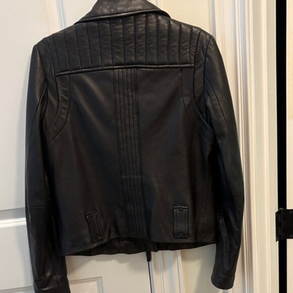 Michael Kors Black Leather Jacket - Picture 6 of 7